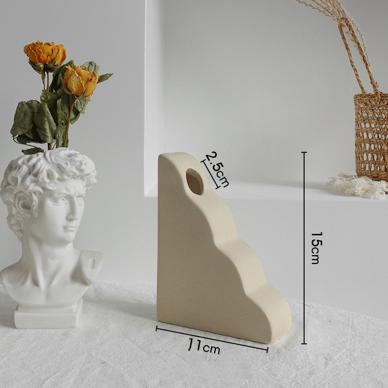 Simplicity Ceramic Vase Dry Flower Arrangement Home Decoration Ornament Living Room Display Art Vases - Newshine.com