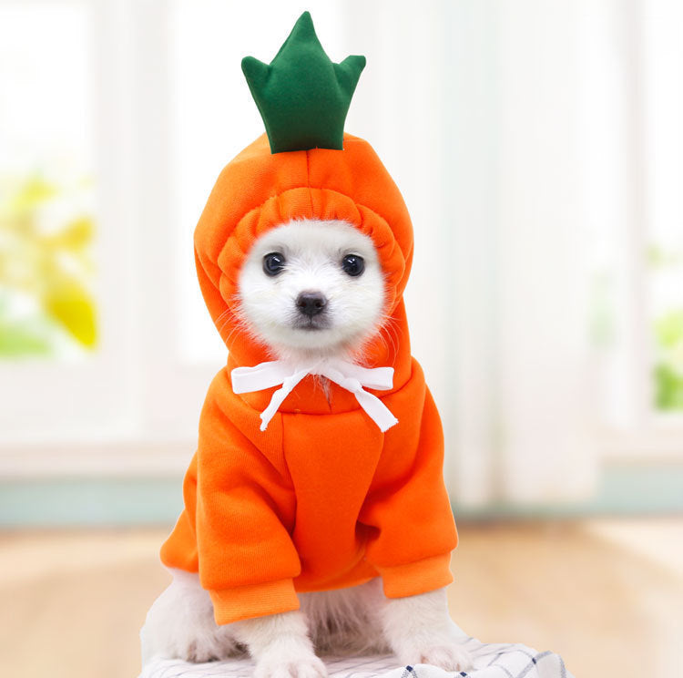 Cute Fruit Dog Clothes For Small Dogs Hoodies Winter Warm Fleece Pet Clothing Puppy Cat Costume Coat For French Chihuahua Outfit - Newshine.com