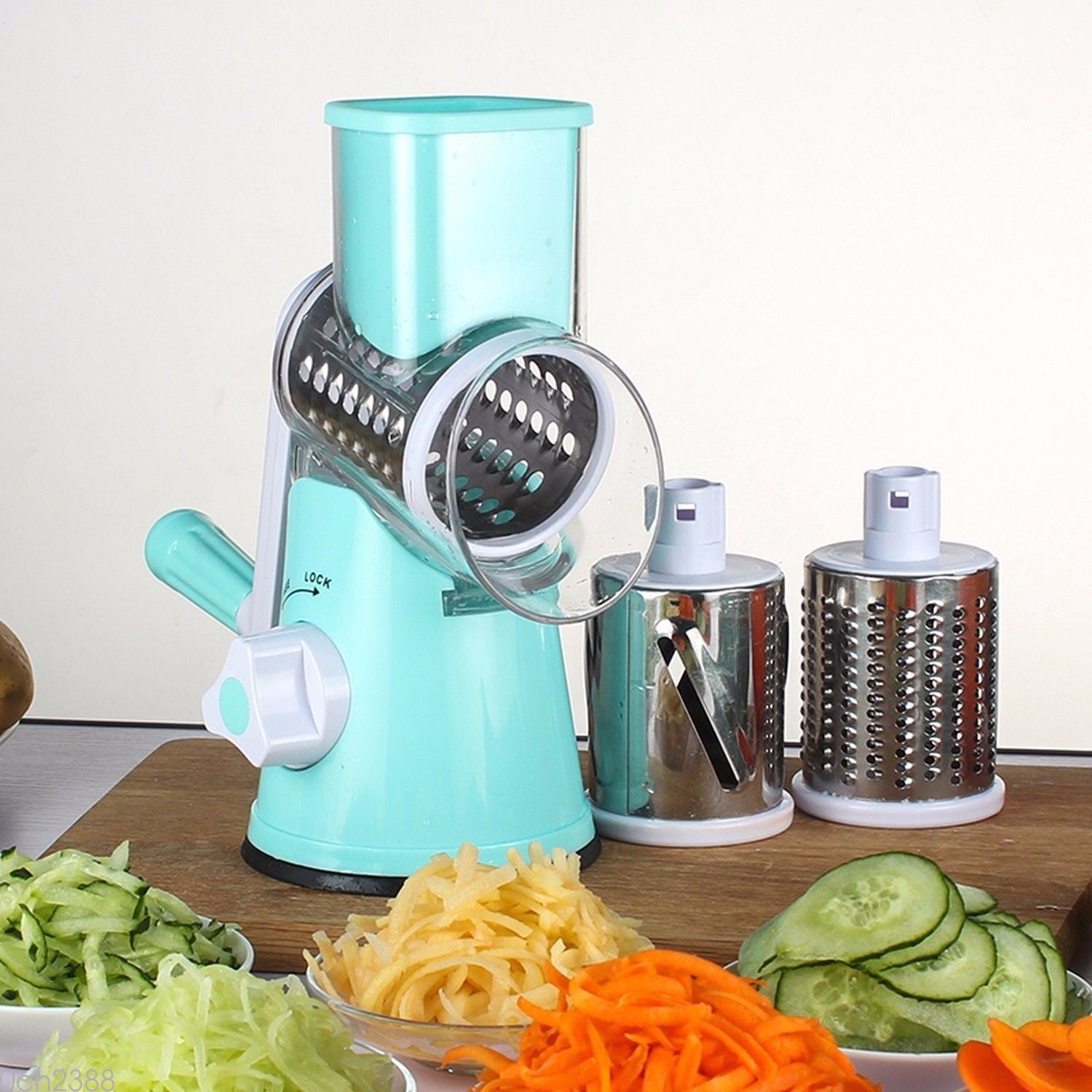 Vegetable Cutter Round Mandoline Slicer Potato Julienne Carrot Grater Cheese - Newshine.com
