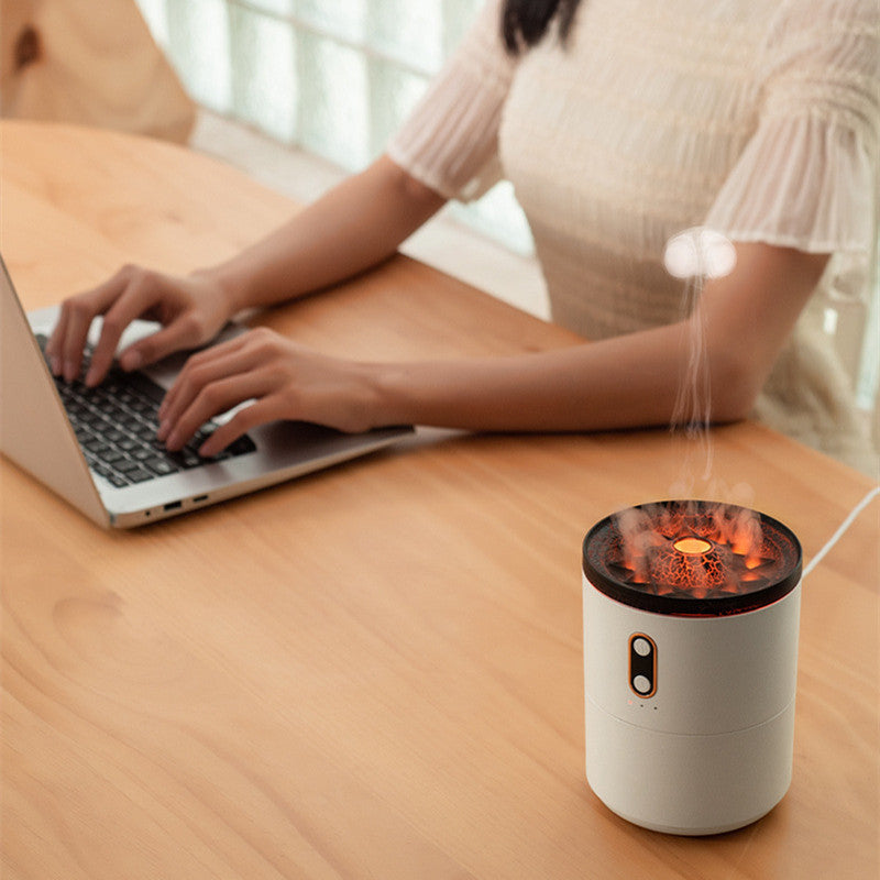 Volcanic Flame Aroma Essential Oil Diffuser USB Portable Jellyfish Air Humidifier Night Light Lamp Fragrance Humidifier - Newshine.com