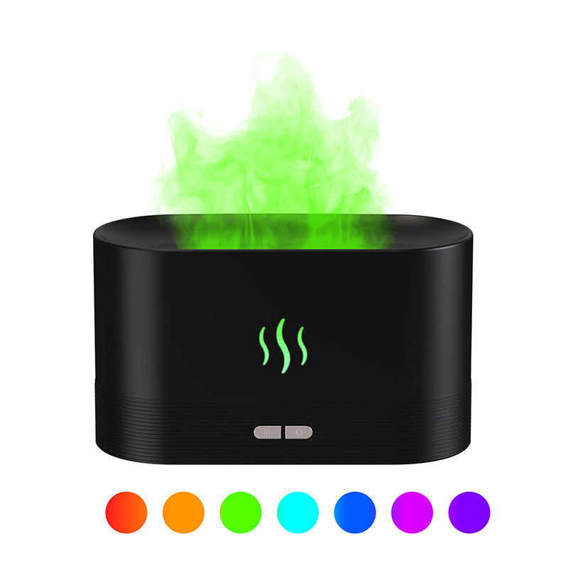 Aroma Diffuser With Flame Light Mist Humidifier Aromatherapy Diffuser With Waterless Auto-Off Protection For Spa Home Yoga Office - Newshine.com