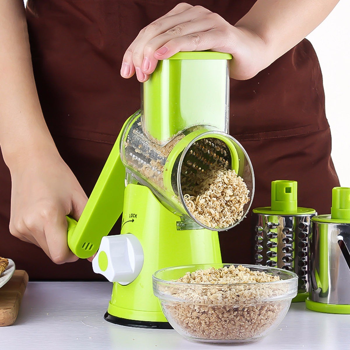 Vegetable Cutter Round Mandoline Slicer Potato Julienne Carrot Grater Cheese - Newshine.com
