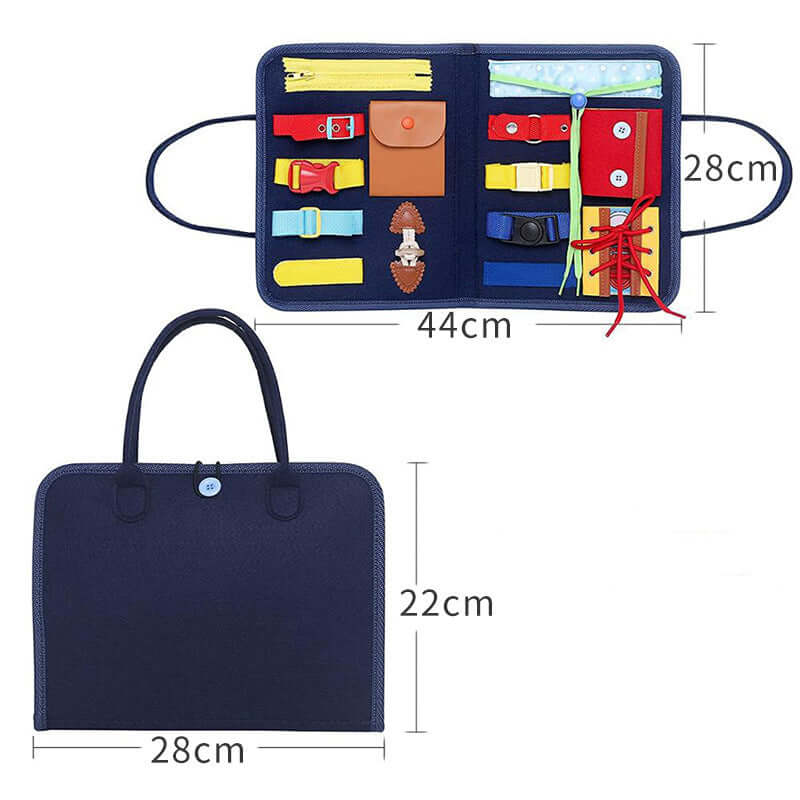 Busy Book Baby Dressing & Buttoning Learning Toy, felt activity board for toddlers, motor skill development.