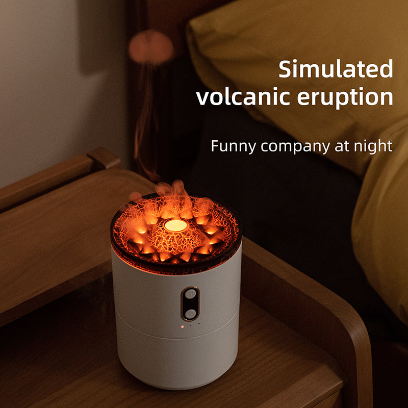 Volcanic Flame Aroma Essential Oil Diffuser USB Portable Jellyfish Air Humidifier Night Light Lamp Fragrance Humidifier - Newshine.com