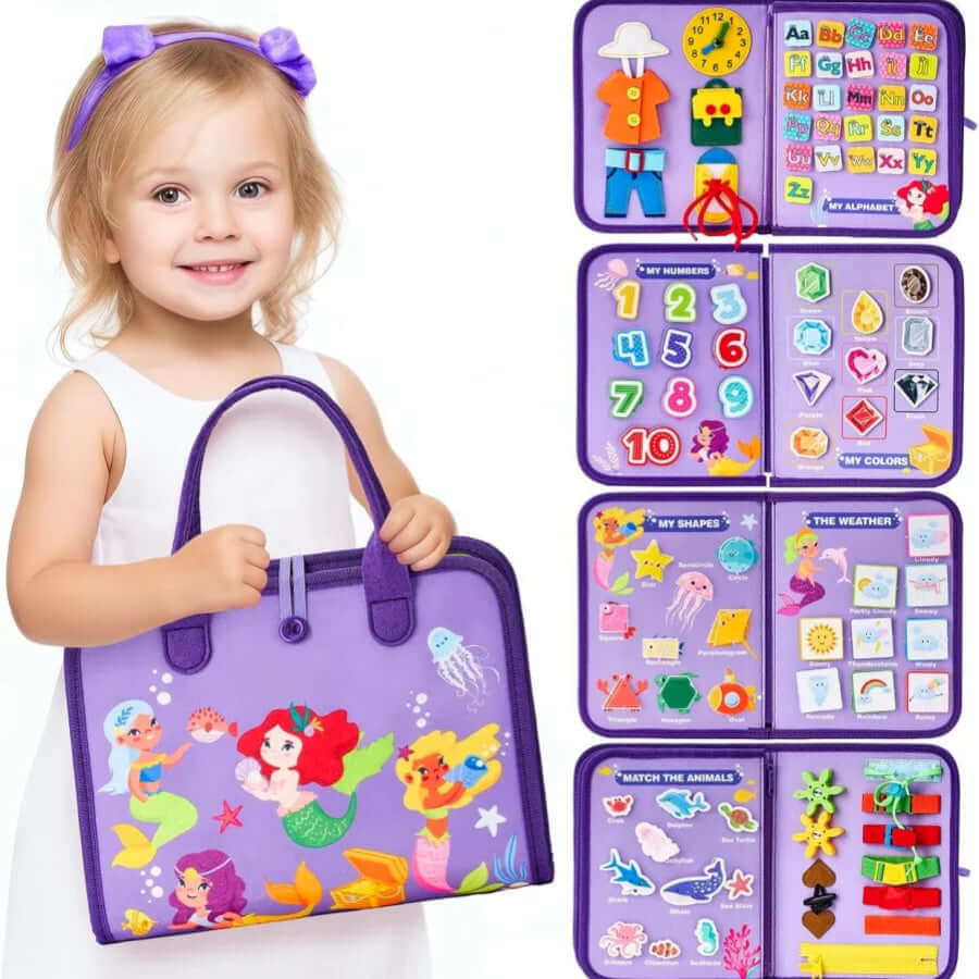 New Busy Book Children's Busy Board Dressing And Buttoning Learning Baby Early Education Preschool Sensory Learning Toy - Newshine.com
