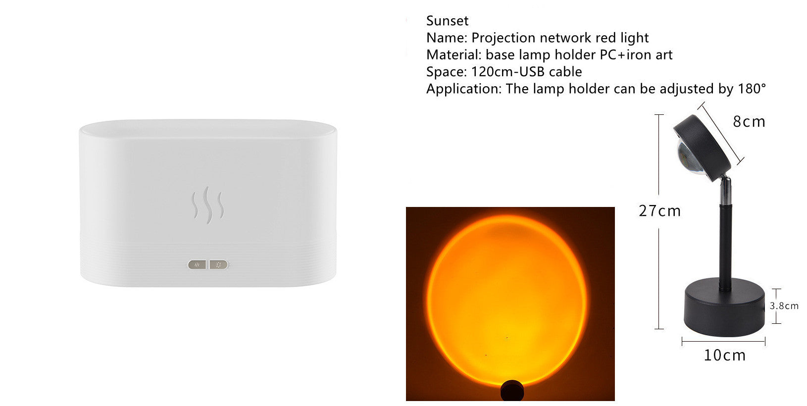 Aroma Diffuser With Flame Light Mist Humidifier Aromatherapy Diffuser With Waterless Auto-Off Protection For Spa Home Yoga Office - Newshine.com