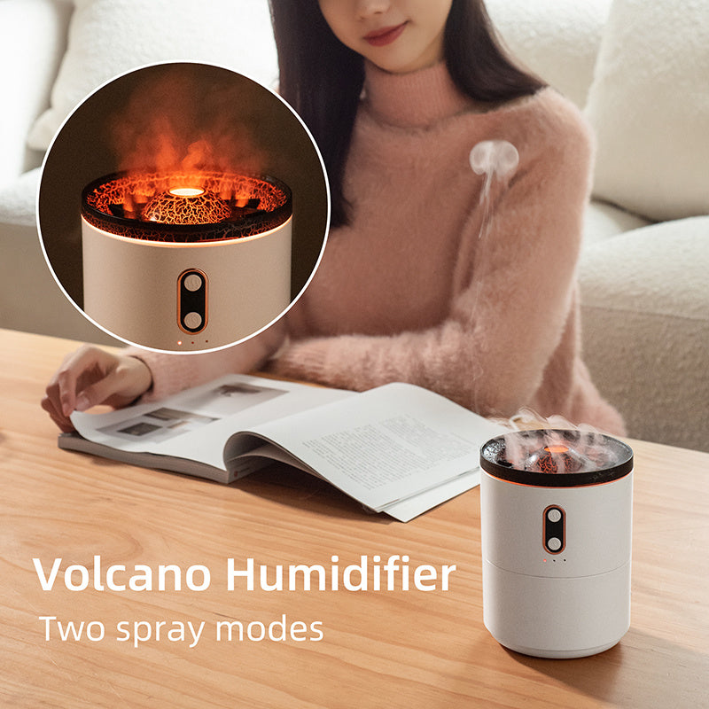 Volcanic Flame Aroma Essential Oil Diffuser USB Portable Jellyfish Air Humidifier Night Light Lamp Fragrance Humidifier - Newshine.com