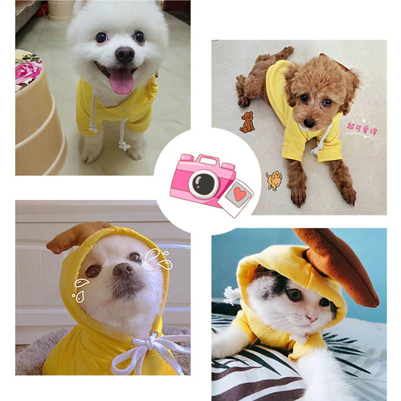 Cute Fruit Dog Clothes For Small Dogs Hoodies Winter Warm Fleece Pet Clothing Puppy Cat Costume Coat For French Chihuahua Outfit - Newshine.com