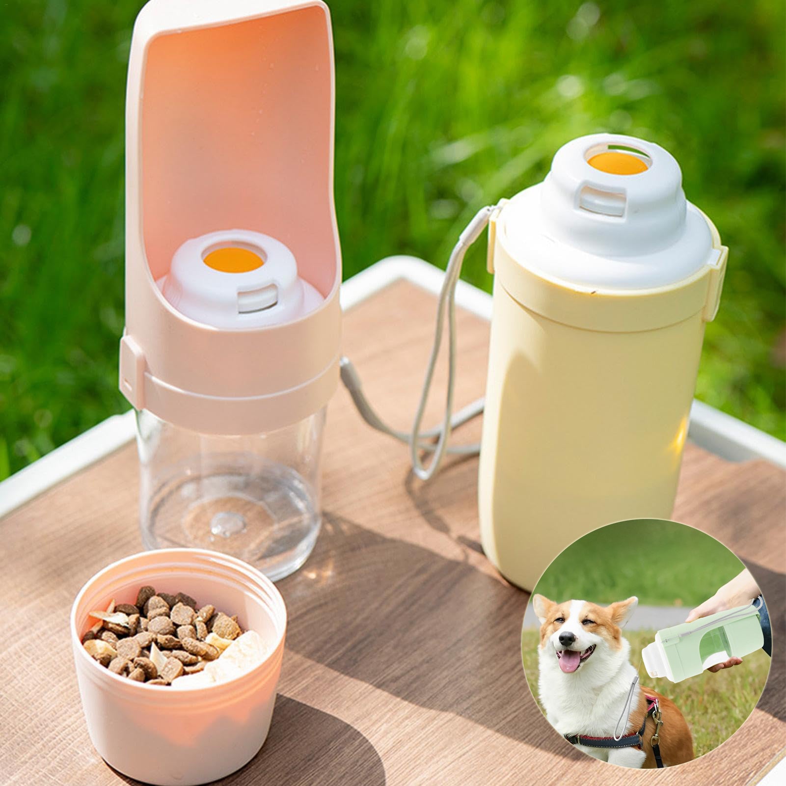 2 In 1 Travel Dog Water Bottle Pet Water Dispenser Feeder Drinking Feeder Dog Outing Water Feeder Pets Outdoor Portable Cup Pet Products - Newshine.com