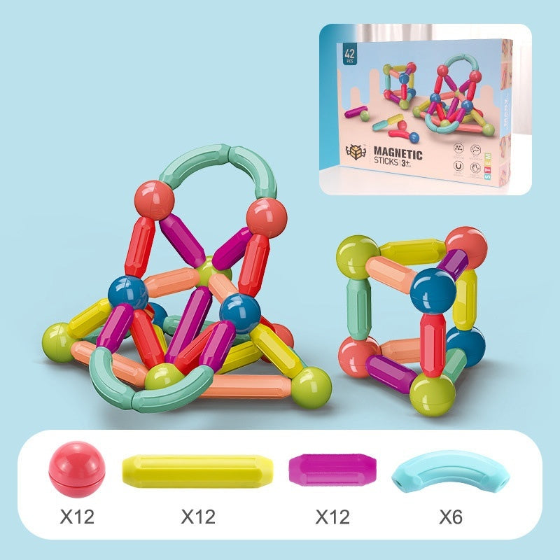 Big Size DIY Magnetic Construction Set Early Learning Constructor Variety Magnetic Rod Building Blocks For Children Toys Gift - Newshine.com