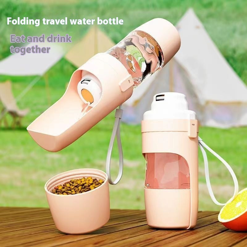 2 In 1 Travel Dog Water Bottle Pet Water Dispenser Feeder Drinking Feeder Dog Outing Water Feeder Pets Outdoor Portable Cup Pet Products - Newshine.com